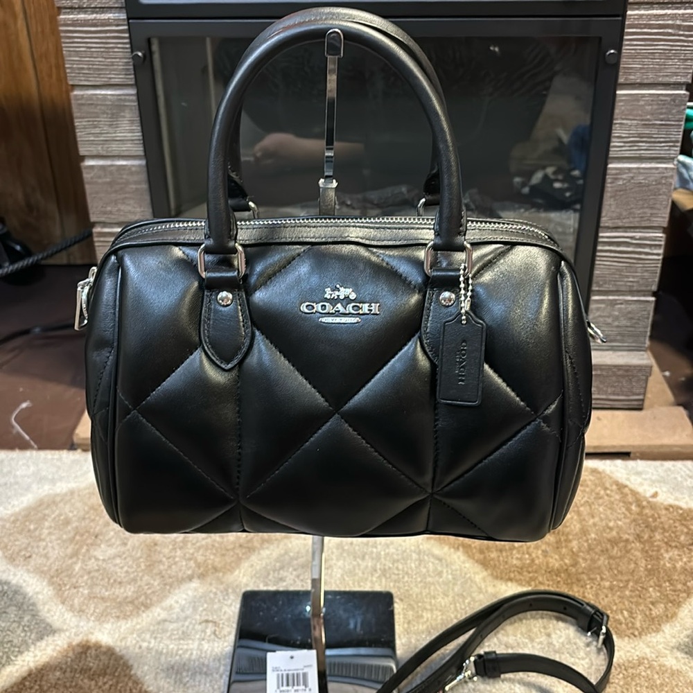 Coach Rowan Satchel Bag With Puffy Diamond Quilting